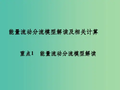 高考生物一轮复习 能量流动分流模型解读及相关计算