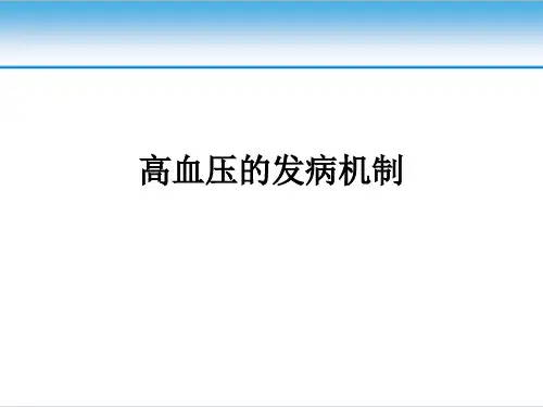 高血压的发病机制ppt课件