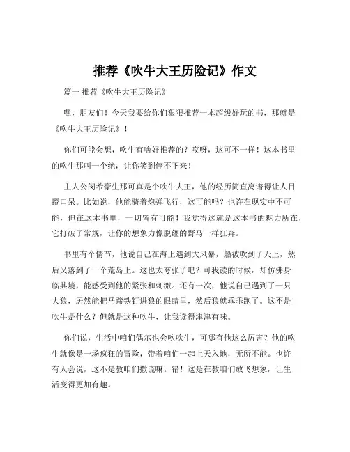 推荐《吹牛大王历险记》作文