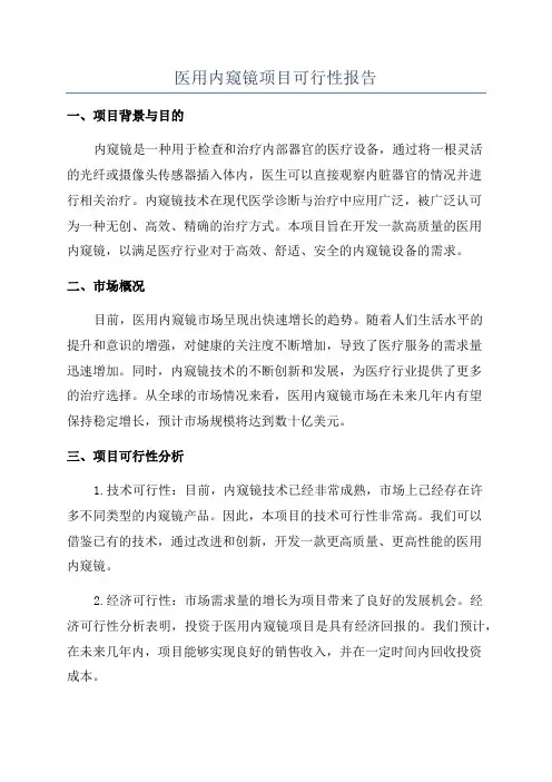 医用内窥镜项目可行性报告