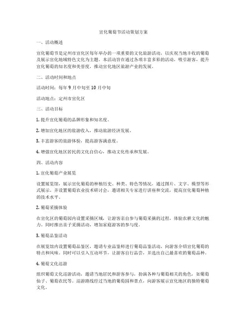 宣化葡萄节活动策划方案