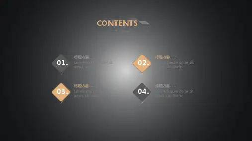 极简黑金商务PPT模板