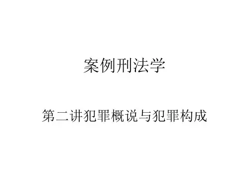 案例刑法学第2周