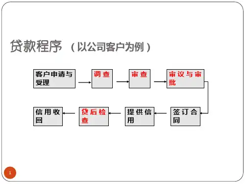 贷款审批和尽职调查