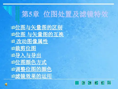 CDR位图处理及滤镜特效入位图导入导出滤镜效果ppt课件