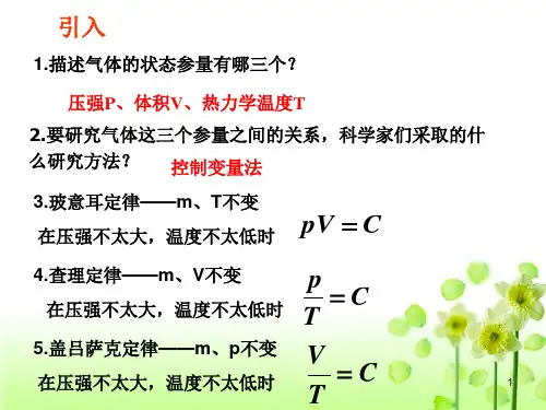 《4. 气体实验定律的图像表示及微观解释》PPT课件(江苏省市级优课)