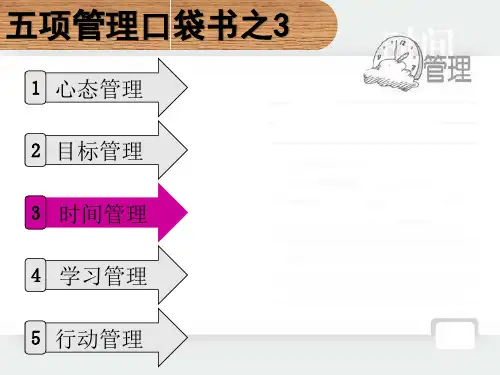 XX五项口袋书时间管理(全)