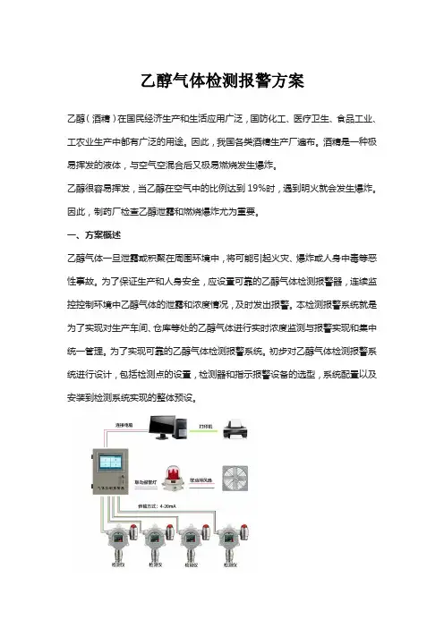 乙醇气体检测报警方案