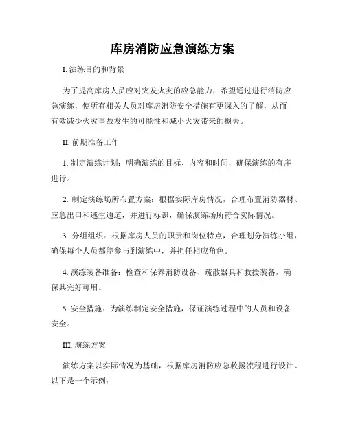 库房消防应急演练方案