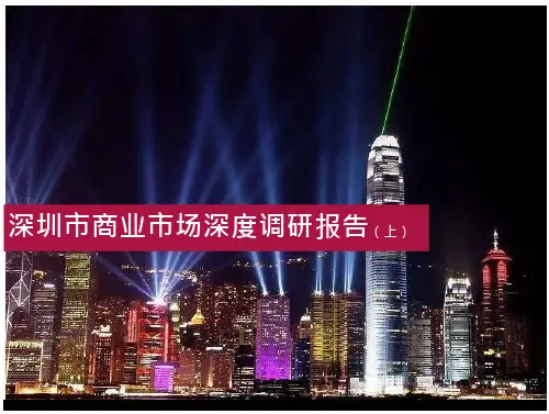 深圳市商业市场深度调研报告上摘要