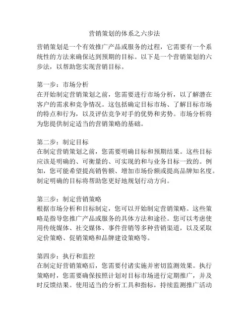 营销策划的体系之六步法