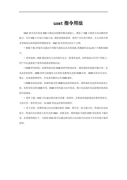 usat指令用法