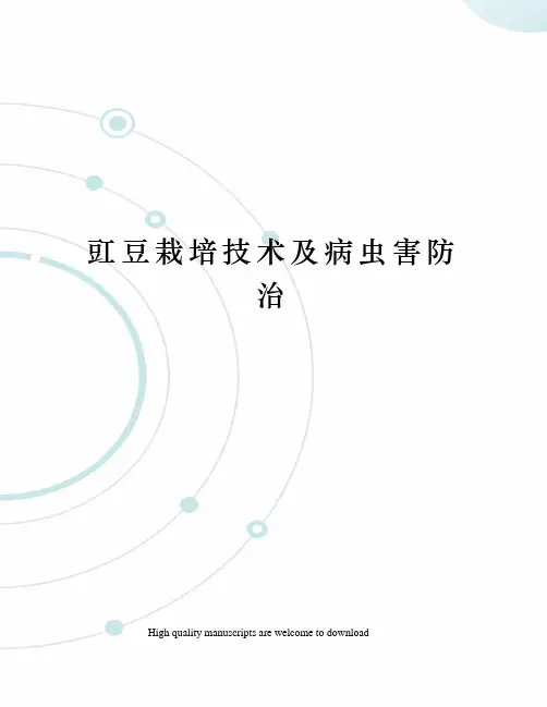 豇豆栽培技术及病虫害防治