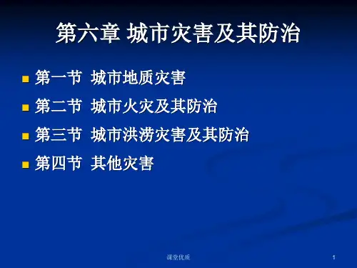 第六章 城市灾害及其防治[详版课资]