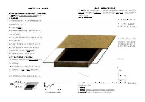 鲁科版六年级上册生物复习提纲