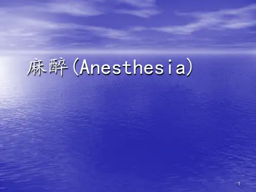 麻醉pptPPT课件(2024版)