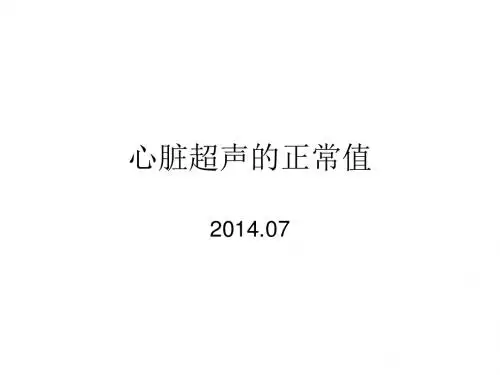 心脏超声的正常值ppt课件