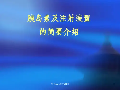 胰岛素及注射装置的简要介绍PPT课件