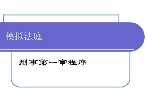 刑事诉讼一审程序_2022年学习资料