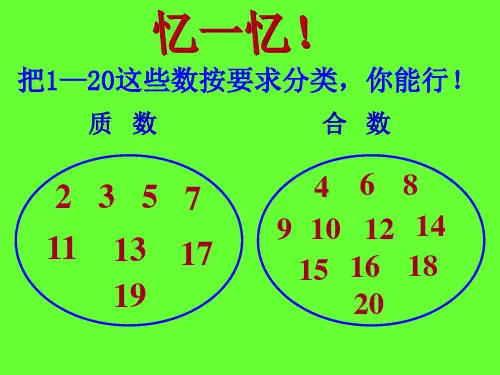 分解质因数最大公因数最小公倍数ppt课件