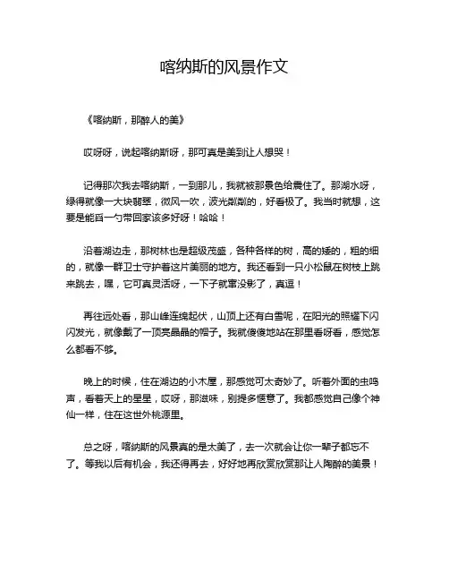 喀纳斯的风景作文