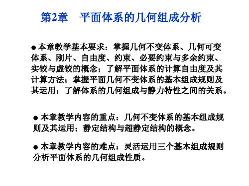 结构力学 第2章 平面体系的几何组成分析