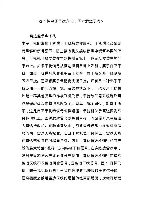 这4种电子干扰方式,区分清楚了吗？
