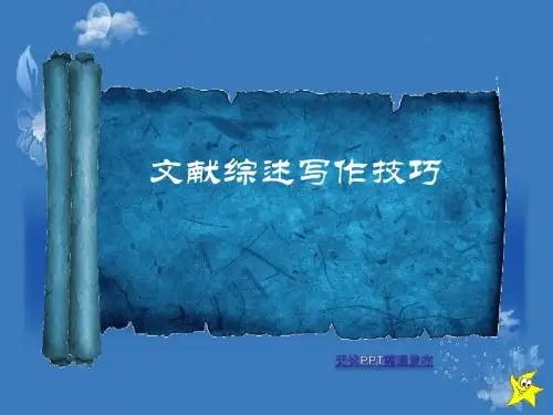 文献综述写作技巧