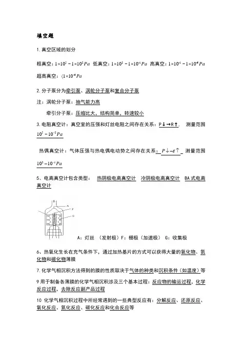 薄膜材料与薄膜技术复习资料