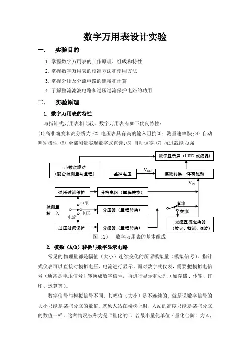 数字万用表设计实验