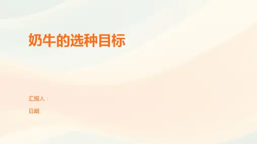 奶牛的选种目标
