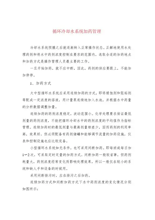 循环冷却水系统加药管理