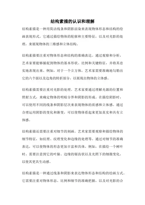 结构素描的认识和理解
