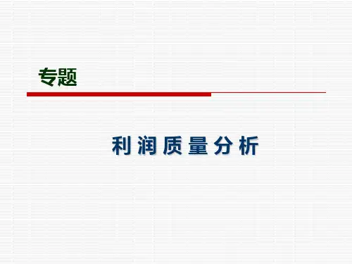 利润质量分析.ppt