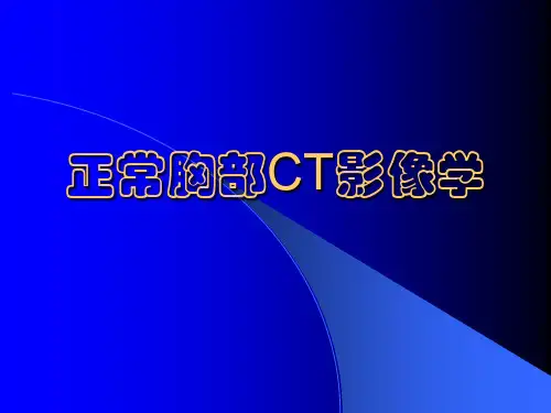 正常胸部CT断层