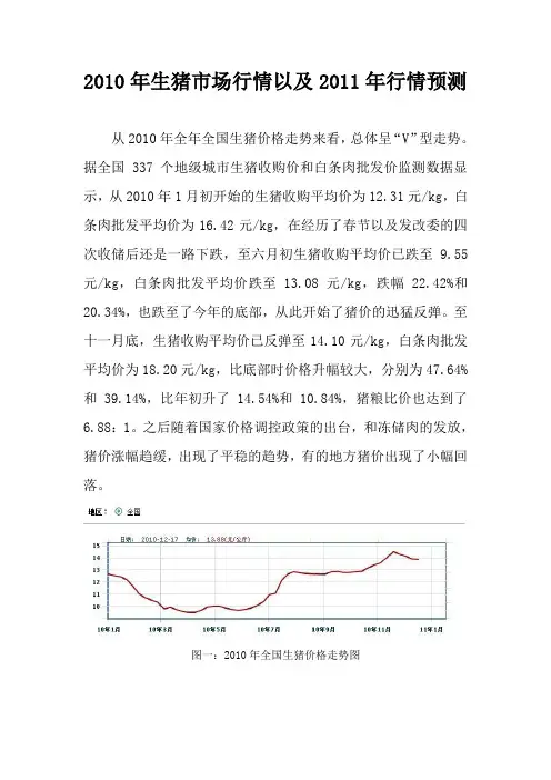 2010年生猪市场行情以及2011年行情预测