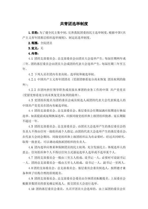 共青团选举制度