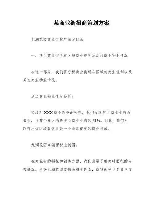 某商业街招商策划方案