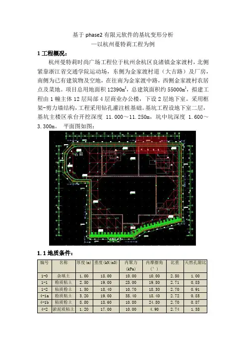 基于phase2的基坑有限元分析