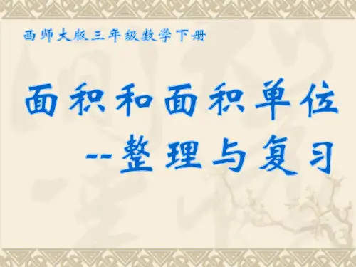 三年级下学期数学《面积和面积单位-整理与复习PPT》