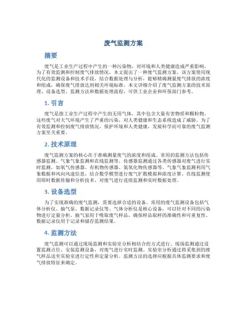 废气监测方案