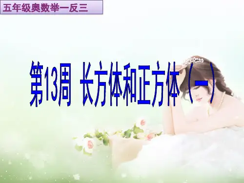 小学数学五年级数学奥数举一反三长方体和正方体一13