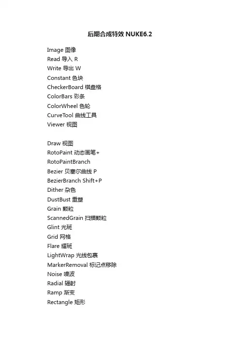 后期合成特效NUKE6.2