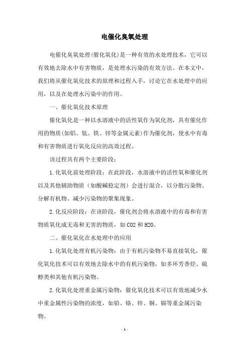电催化臭氧处理