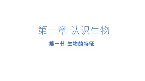 1.1.1生物的特征课件 人教版生物七年级上册