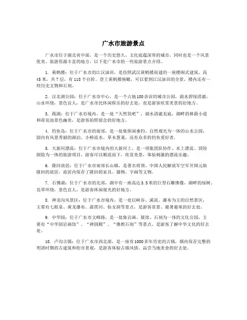 广水市旅游景点