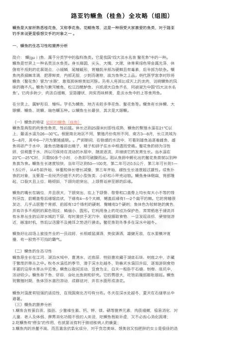 路亚钓鳜鱼（桂鱼）全攻略（组图）