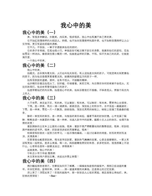 我心中的美作文共九篇