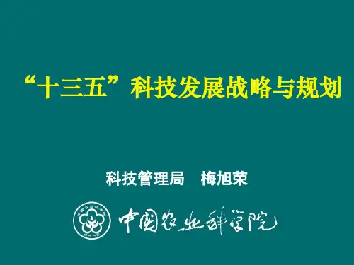 十三五科技发展战略与规划