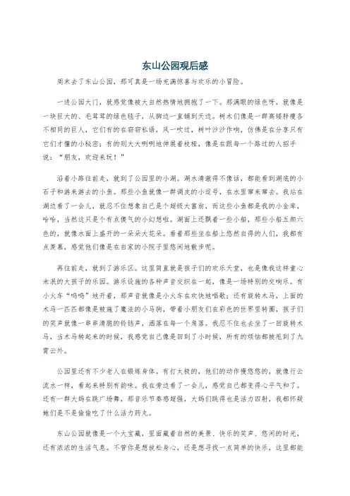 东山公园观后感